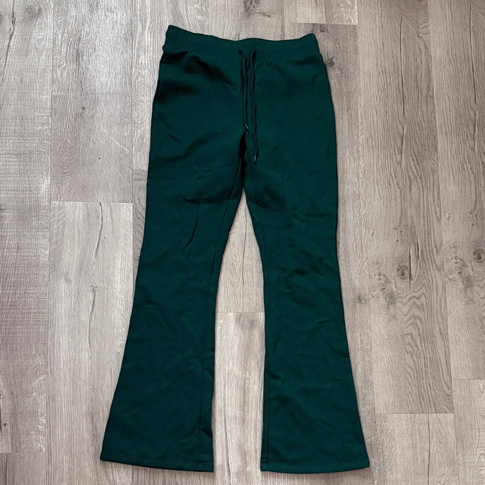 No Boundaries Dark Green Flare Pants